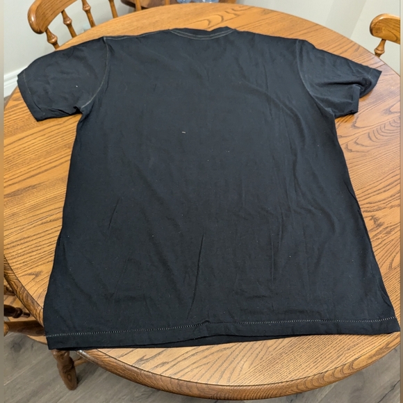 COPY - Y2K vintage tee shirt . graphics of dragons sitting on a cross. Metallic… - Picture 6 of 8